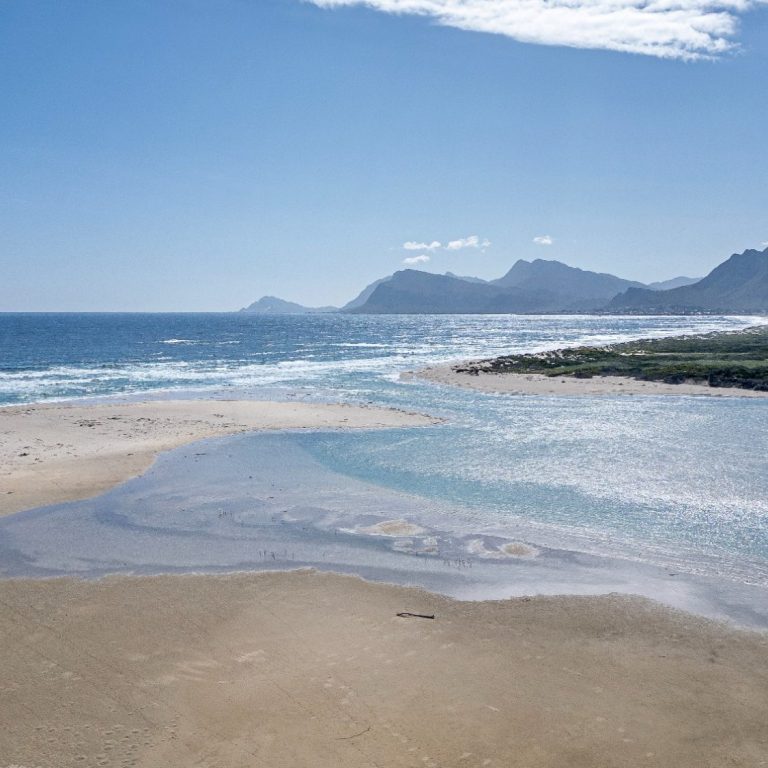 Wide open landscape around Fisherhaven and Bot River Lagoon in the Overberg, South Africa