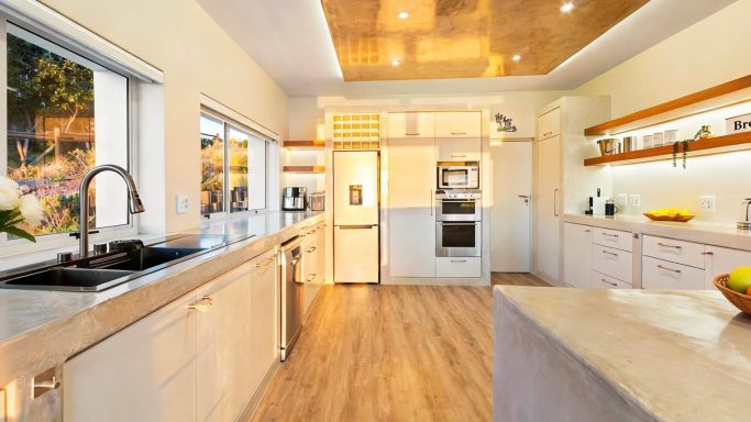 Outdoor dining at wine estate in the Overberg region South Africa